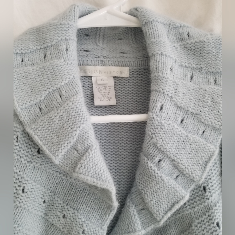 Design History light blue cascade wool and angora cardigan - Picture 2 of 4